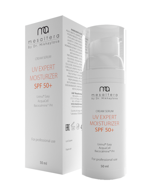 Mesaltera UV EXPERT MOISTURIZER SPF 50+, 50 мл Инновационная увлажняющая солнцезащитная крем-сыворотка Mesaltera UV EXPERT MOISTURIZER SPF 50+, 50 мл Инновационная увлажняющая солнцезащитная крем-сыворотка