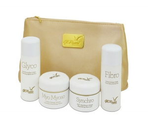 GERnetic SET Дорожный набор в косметичке N 2: Glyco, 50 мл + Fibro, 50мл + Synchro, 30 мл + Myo Myoso, 30 мл (1 набор)